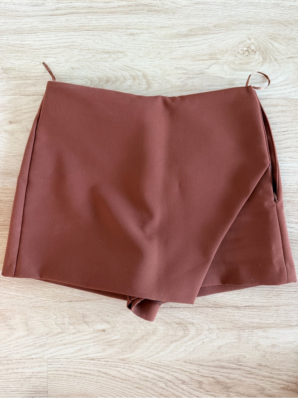 Zara Rust Brown Mini Skort
